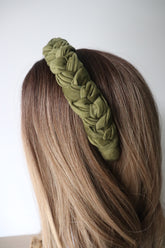 Leaf Braided Velvet Headband